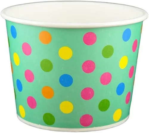 Miniatura 4 de Vasos de papel de yogur de 12 onzas, 1000 unidades (sólido-naranja)