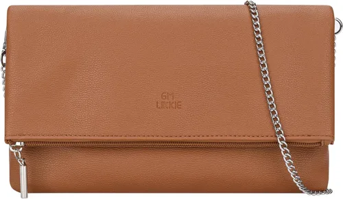 GM LIKKIE Bolso de mano para mujer, bolso de mano grande de sobre, bolso cruzado plegable de piel sintética