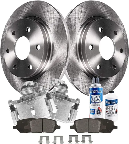 Miniatura 73 de Detroit Axle - 4 rotores de freno para Ford 2012 2013 2014 F-150 Lobo, repuesto de rotores de freno de disco: rotor delantero de 13.78 pulgadas