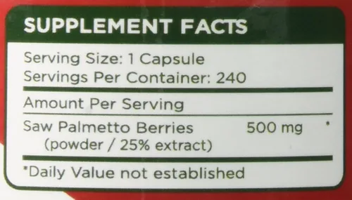Miniatura 7 de Saw Palmetto Extract - 240 Cápsulas - 500 mg/cápsula - 200% más cápsulas que la mayoría de los competidores