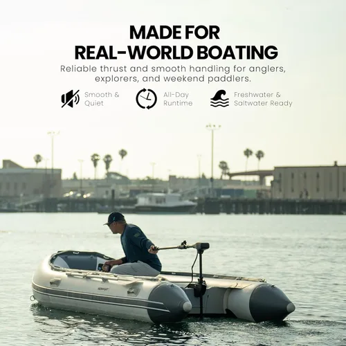 Miniatura 4 de Newport Vessels NV-Series Empuje de Agua Salada Montado en la Popa Motor Eléctrico de Arrastre con Indicador LED de Batería