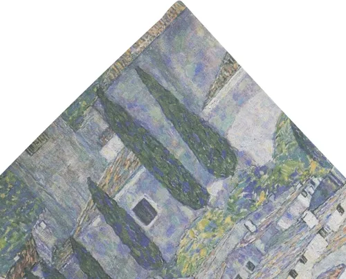 Miniatura 6 de AHOMY Tapiz artístico de Gustav Klimt Church in Cassone, tapiz para colgar en la pared, paisajes naturales, tapices para sala de estar, dormitorio