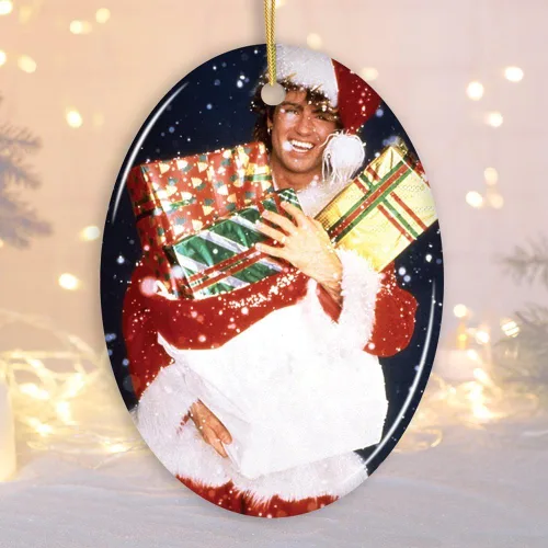 Miniatura 6 de Adornos navideños de moda con temática de cultura pop, películas y música - Huele a espíritu navideño Rock and Roll Adorno (Estrella)