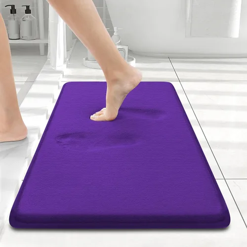 Miniatura 41 de Smiry Tapetes de Baño de Espuma Viscoelástica 36 x 24 pulgadas, Tapetes de Baño Extra Suaves y Absorbentes, Alfombra Antideslizante Lavable