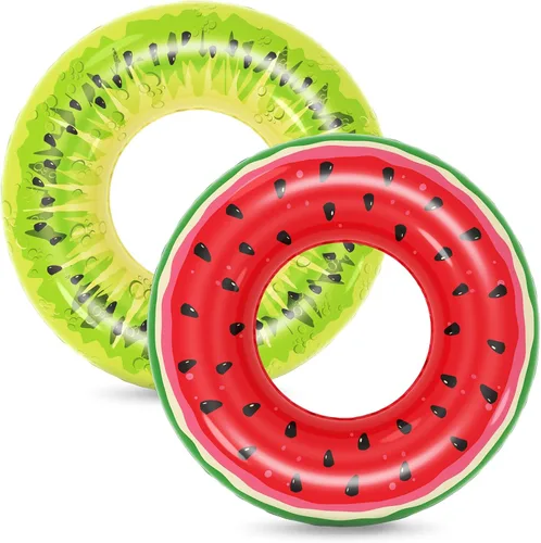 Miniatura 7 de Jasonwell Flotadores inflables para piscina, fiesta, lago, playa, niños y adultos, paquete de 4 flotadores, tubos de piscina, anillos de natación