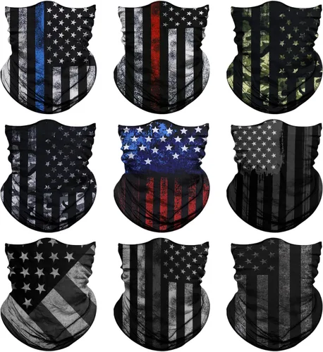Miniatura 22 de Polaina para el cuello para hombres y mujeres, bandana para la cabeza, bufanda para la cara, cubrebocas, calentador, pasamontañas, sin costuras