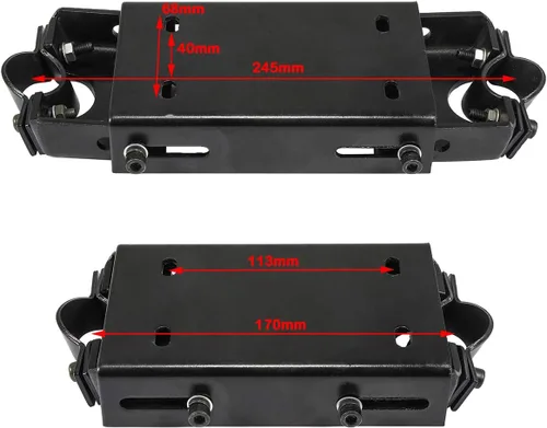 Miniatura 2 de Placa de montaje de motor de bicicleta de 4 tiempos UAUS de servicio pesado ajustable para bicicleta motorizada de gas de 49 cc, 79 cc, 212 cc de 4