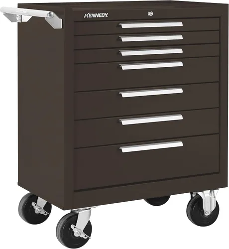 Kennedy Manufacturing 297Xb 29" gabinete de herramientas del balanceo de 7 cajones con las ruedas del pecho, arruga marrón