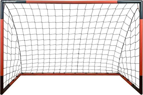 Miniatura 7 de KAIHAOWIN Portería de fútbol 3'x2.5' 6'x4' 8'x6' 10'x6.6' - Portería con marco de acero para todo clima, red de fútbol de montaje rápido - Porterías