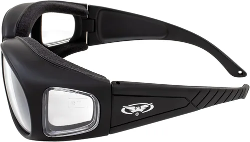 Miniatura 4 de 2 pares de anteojos de sol de seguridad para motocicletas se adapta a la mayoría de lentes recetados, humo y claridad noche y día, cumple