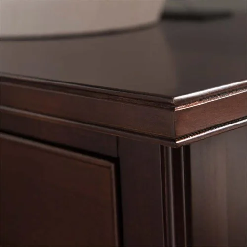 Miniatura 8 de BOWERY HILL Mesita de noche de madera dura con 1 cajón, 24 pulgadas de ancho x 16 pulgadas de profundidad x 28 pulgadas de alto, acabado de cereza
