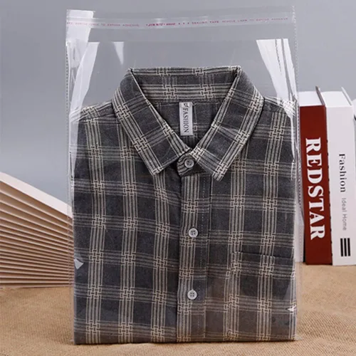 Miniatura 4 de Keoferlo 100 bolsas de celofán autosellantes de 12 x 16 pulgadas, bolsas de plástico grandes de polietileno transparente para envolver ropa, sábanas