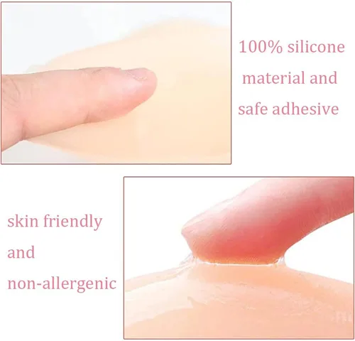 Miniatura 4 de Sujetador adhesivo invisible adhesivo para pezones, pétalos de pecho, brasier de silicona reutilizable, sin espalda, sujetadores sin tirantes