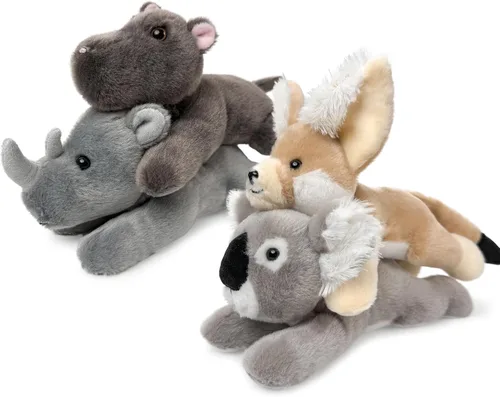 Miniatura 4 de Animal de peluche realista de 8 pulgadas para niños, con postura acostada, peluche para niños y niñas, adultos, cumpleaños, abrazo, enseñanza