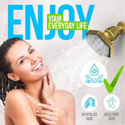 Miniatura 6 de AquaHomeGroup Juego de cabezal de ducha filtrado de lujo, filtro de ducha de 20 etapas para agua dura, cloro, fluoruro, metales pesados, cabezal