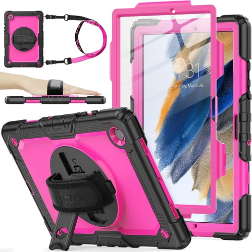 SEYMAC stock Funda para Samsung Galaxy Tab A8 de 10.5 pulgadas, funda de protección contra caídas de cuerpo completo con protector de pantalla y