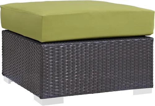 Miniatura 39 de Modway EEI-1911-EXP-ORA Convene - Muebles otomanos cuadrados de tela para patio, muebles de exterior, color naranja espresso Espresso Naranja