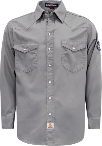 Miniatura 17 de BOCOMAL Camisas FR 6.25oz Camisas de soldadura ligeras resistentes al fuego Camiseta retardante de fuego para hombres