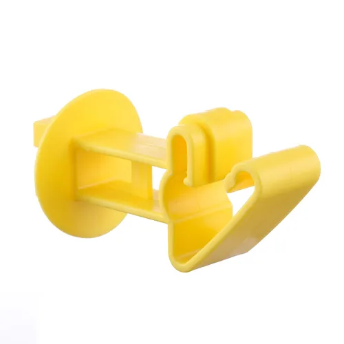 Miniatura 7 de 25 aisladores eléctricos de valla para poste en T, aisladores extendidos a presión, amarillo