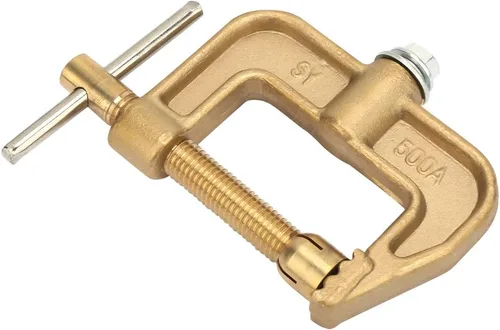Miniatura 7 de Abrazadera de tierra de la soldadura, abrazadera de tierra clásica de la soldadura de tierra de la forma del latón 500A del material de latón