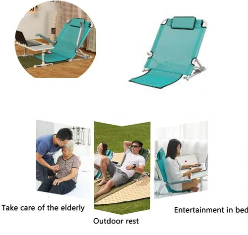Miniatura 3 de Respaldo de cama ajustable, almohadas de descanso en cama de lectura, respaldo de cama elevable, portátil, plegable, ajustable, respaldo de espalda