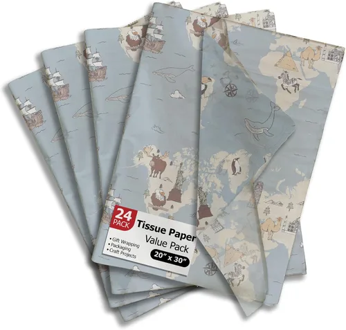 Miniatura 19 de Pro Supply Global Space Astronaut Papel de Seda Impreso para Bolsas o Cajas de Regalo y Envoltura - Papel de Seda Decorativo a Granel para Embalaje