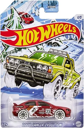 Miniatura 5 de Vehículo coleccionable fundido a presión de Hot-Wheels 2023 Holiday/Winter Collection - 2008 Lancer Evolution ~ 1/5