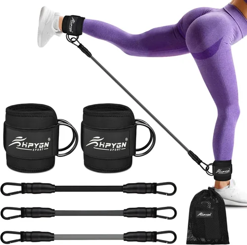 Bandas de resistencia de tobillo, bandas de resistencia para entrenamiento, bandas de resistencia para entrenamiento de piernas y glúteos, equipo de