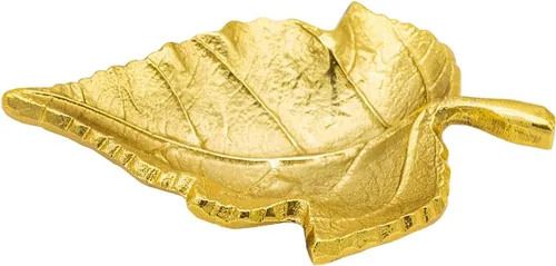 Godinger Plato de caramelo, plato de chocolate, plato de menta, mini plato, hoja de oro, 7X5