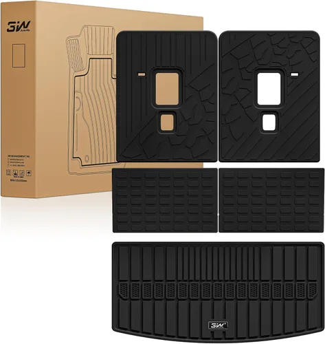 Miniatura 14 de 3W Forro de carga de ajuste personalizado para Jeep Wrangler 4XE 2021 2022 2023 2024 2025 híbrido de 4 puertas (No JL ni JK), tapete de maletero