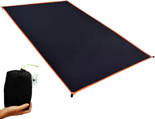 GEERTOP Alfombra ultraligera para tienda de campaña, impermeable, color negro, para debajo de la tienda, camping, mochileros, senderismo, picnic