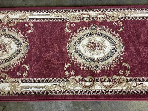 Miniatura 8 de Deir Debwan Alfombra tradicional Aubusson con diseño floral largo de 330.000 puntos, diseño 602 (31 pulgadas x 15 pies 8 pulgadas)