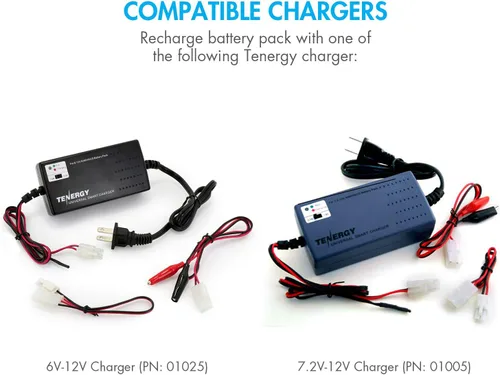 Miniatura 5 de Tenergy Paquete de baterías NiMH 12V 2000mAh de alta capacidad recargable con cables desnudos, paquete de baterías de repuesto para bricolaje