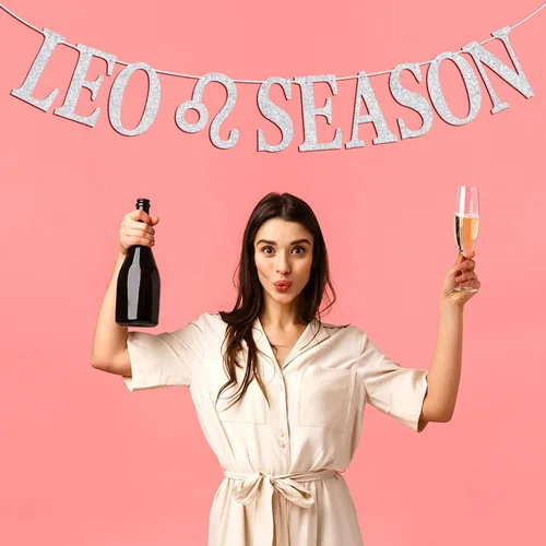 Miniatura 3 de Cartel de la temporada de Leo, cartel de Big Leo Energy, 12 Constelaciones Tema de Historia de Feliz Cumpleaños, Suministros de Decoración de Fiesta