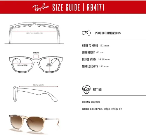 Miniatura 6 de Ray-Ban RB4171 ERIKA Round Sunglasses For Women +BUNDLE with ACCESSORY EYEWEAR KIT