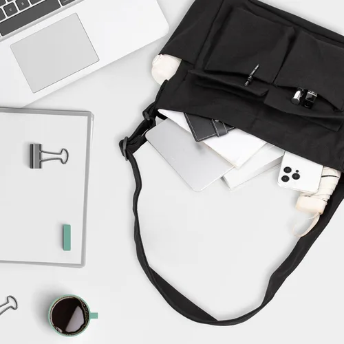 Miniatura 7 de JBB Bolso bandolera de lona para mujer con múltiples bolsillos para viajes y escuela