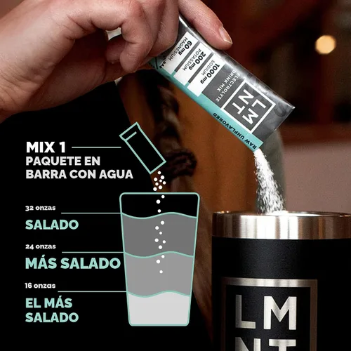 Miniatura 6 de LMNT - Electrolitos sin azúcar - Sal cruda sin sabor Mezcla de bebida 30