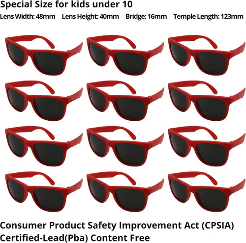 Miniatura 5 de Edge I-Wear - Paquete de 12 lentes de sol neón para niños, regalos de fiesta con certificación CPSIA, plomo (Pb) sin contenido 9402RA