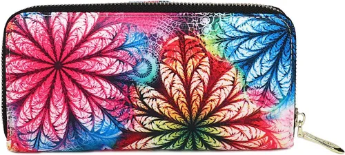 Miniatura 105 de Cartera de mano para mujer, estilo bohemio, con RFID, elegante, espaciosa con correa para viajes, capacidad para tarjetas, teléfono, dinero