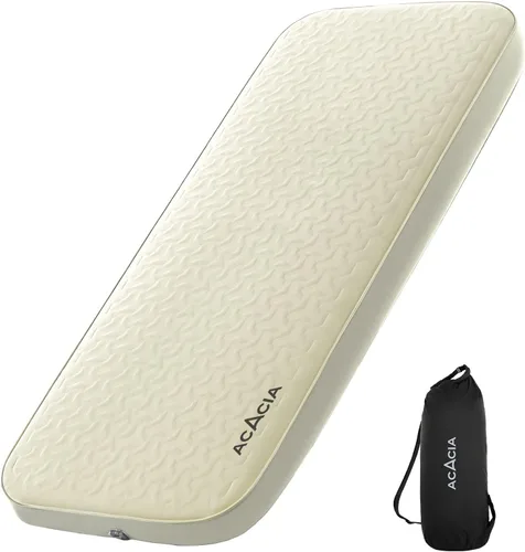 Miniatura 13 de Acacia 4" Thick Self Inflating Sleeping Pad with Foam, Innovative Y-Shaped Telescopic Structure, Ultraportable Camping Air Mattress with Pump Sack