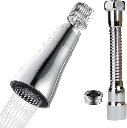 Accesorio de rociador de grifo de fregadero de cocina, cabezal de grifo de cocina movible, giratorio de 360°, rociador antisalpicaduras para