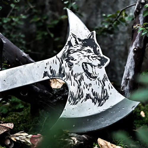 Miniatura 3 de Camping Hatchet Overall 8.5in w/4in Blade, Compact Camp Axe Stainless Steel Blade and Comfortable Wooden Grip, Outdoor Hunting Survival Hiking