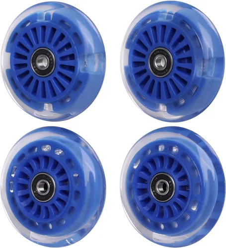 Miniatura 8 de Juego de ruedas de poliuretano de repuesto para coche oscilante (frontal, 2 piezas con luz), paquete de ruedas para coche columpio