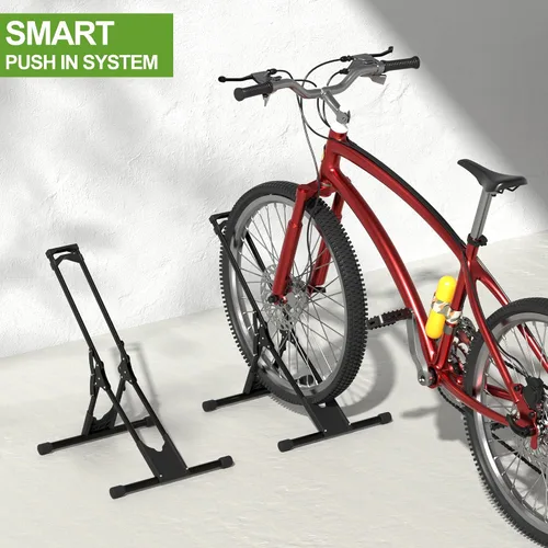 Miniatura 7 de RELIANCER Soporte de almacenamiento ajustable para bicicletas, estante de estacionamiento para bicicletas, soporte de rueda de bicicleta estable