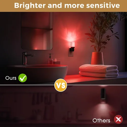 Miniatura 6 de L LOHAS LED Luces nocturnas enchufables a la pared, paquete de 2 unidades de 3000 K/4000 k/5000 K de temperatura de color ajustable, luz nocturna
