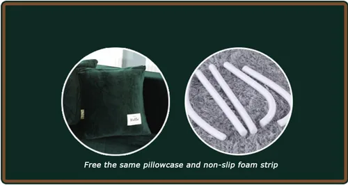 Miniatura 4 de IMYOGI Fundas de sofá de alta elasticidad de felpa de alta elasticidad para sofá modular en forma de L, fundas de sofá suaves y lavables, protector