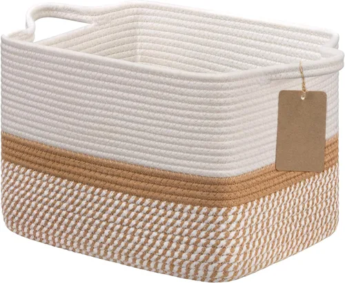 Miniatura 18 de Goodpick Cesta de Almacenamiento Negra para Estantes, Cestas Tejidas para Almacenamiento, Cestas de Almacenamiento de Juguetes para Niños, Cesta