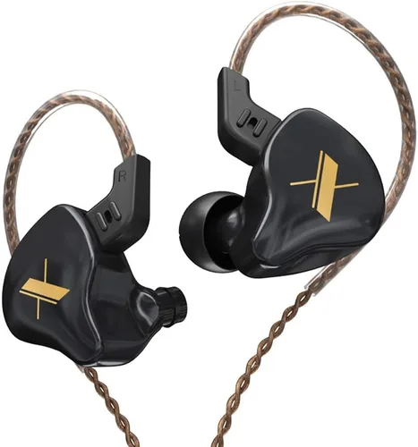 Miniatura 9 de KZ EDX - Monitores intrauditivos, estéreo HiFi para escenario/estudio IEM con aislamiento de ruido con cable deportivo, auriculares con cable Negro
