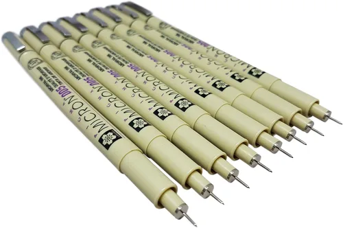 Miniatura 4 de Sakura Pigma Micron Pen 005 Rotulador de tinta negra rotulador, tinta de pigmento archival, punta fina para bolígrafos de dibujo de artistas, juego