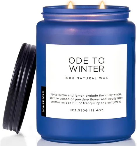 Miniatura 21 de M&SENSE Ode to Winter - Vela perfumada para el hogar, cera de soja natural, mecha de algodón, aroma de invierno, 7.05 onzas hasta 50 horas de tiempo